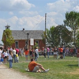 Maypole in the schoolyard